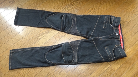KOMINE PK-718 SuperFIT Kevlar Denim Jeans , size L/32（プロテクターをはずした状態で撮影）